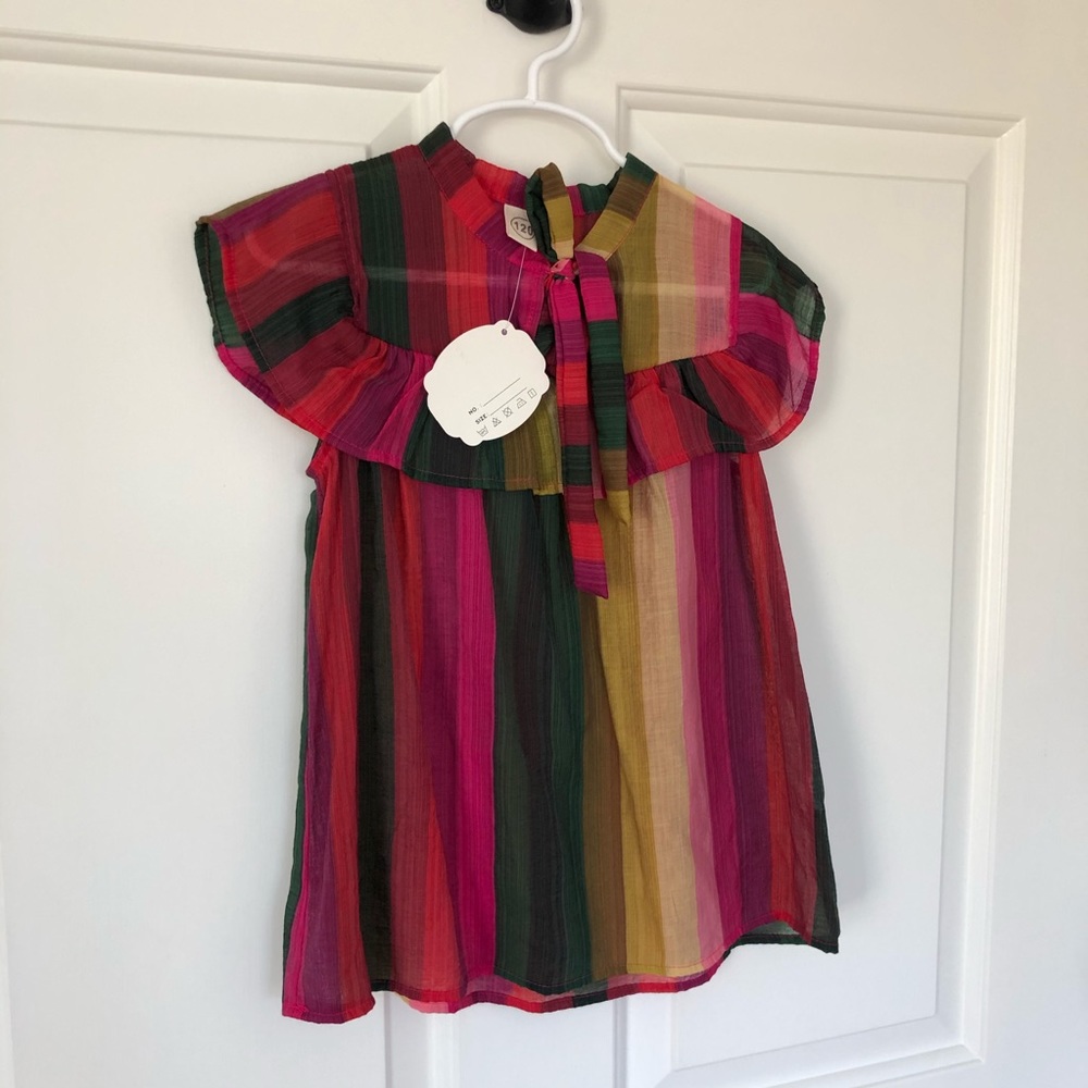Girls Rainbow Stripe Blouse